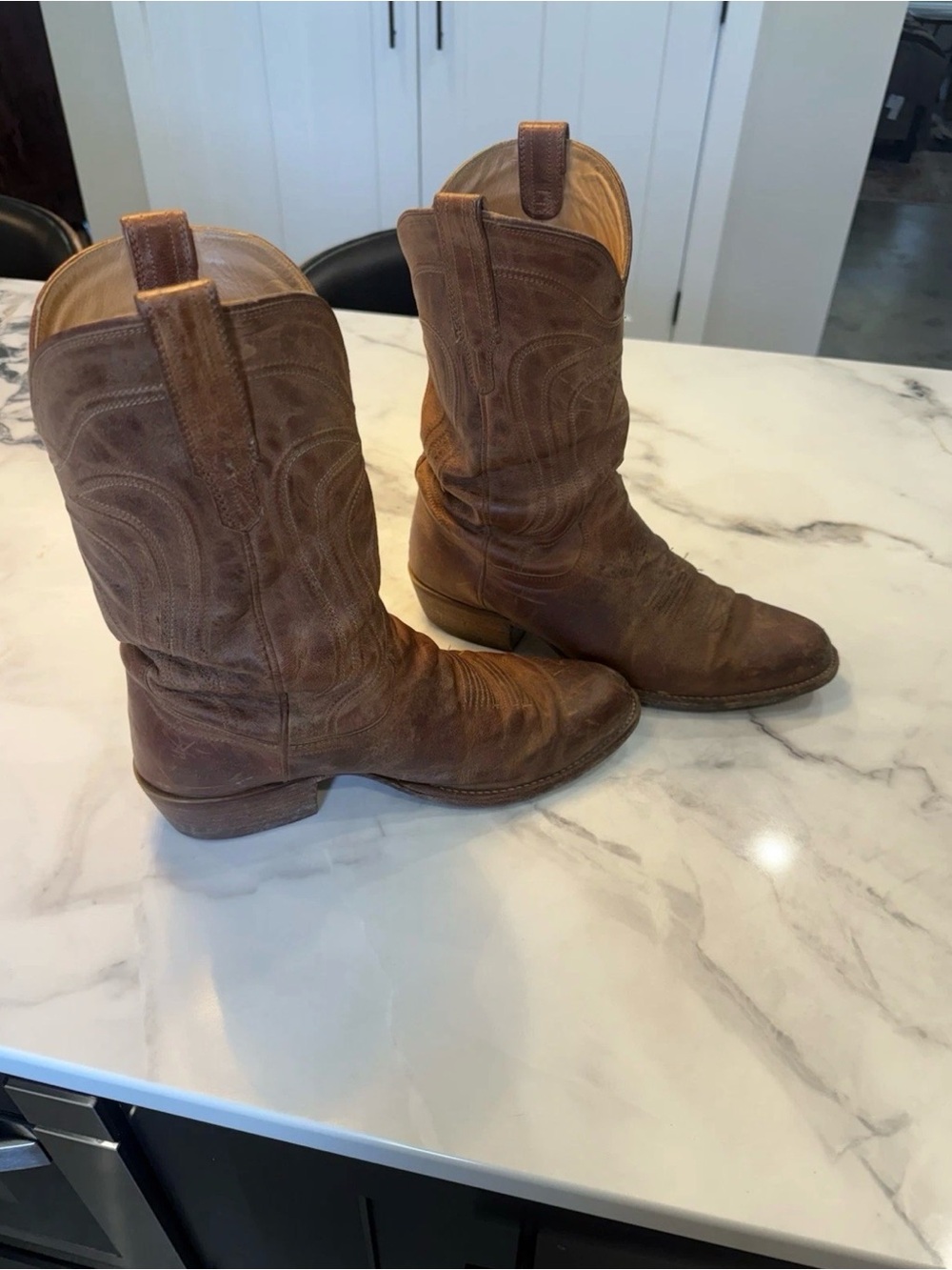 Tecovas Brown Leather Cowboy Boots